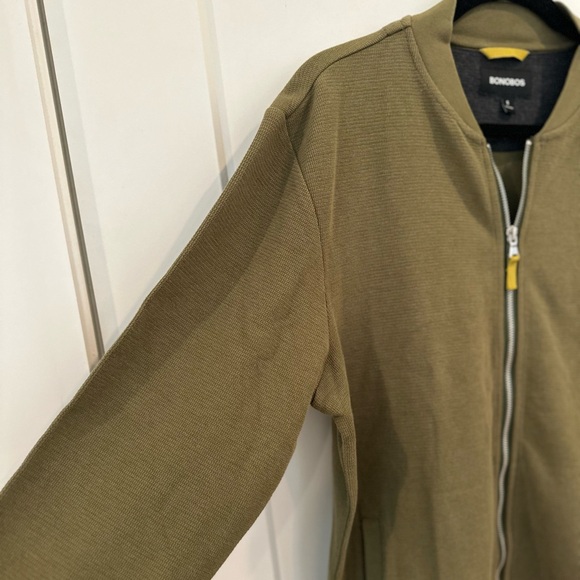 BOGO Bonobos Men’s Green zip up jacket with pockets - Picture 3 of 7